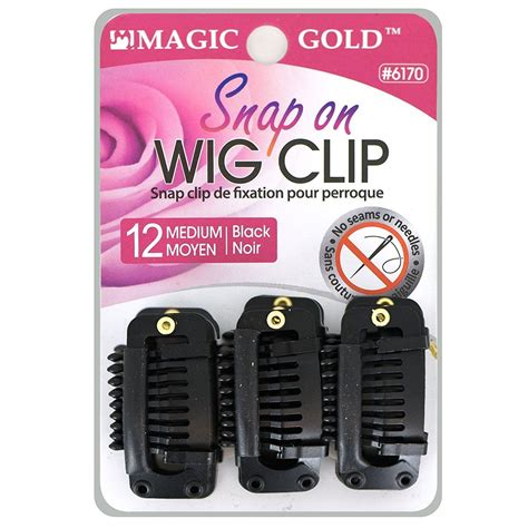 Achieve a Natural-Looking Wig Part with Gold Snap-On Wig Clips